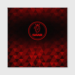 Холст квадратный Saab red poly, цвет: 3D-принт — фото 2