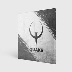 Холст квадратный Quake - white gradient, цвет: 3D-принт