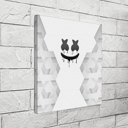 Холст квадратный Marshmello white poly, цвет: 3D-принт — фото 2