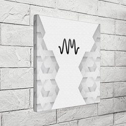 Холст квадратный Arctic Monkeys white poly, цвет: 3D-принт — фото 2