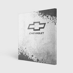 Холст квадратный Chevrolet - white gradient, цвет: 3D-принт