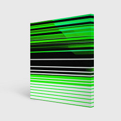 Холст квадратный Разноцветные вертикальные линии, цвет: 3D-принт