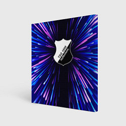 Холст квадратный Hoffenheim neon energy, цвет: 3D-принт