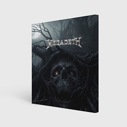 Холст квадратный Megadeth череп под деревом, цвет: 3D-принт