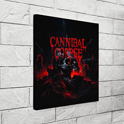 Холст квадратный Cannibal Corpse кровавый череп, цвет: 3D-принт — фото 2