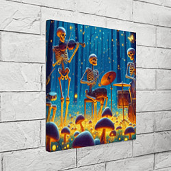 Холст квадратный Квинтет скелетов в сказочном лесу, цвет: 3D-принт — фото 2