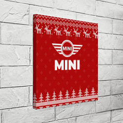 Холст квадратный Новогодний Mini с оленями, цвет: 3D-принт — фото 2