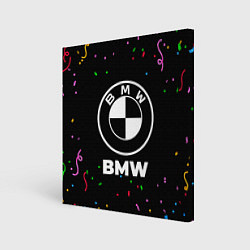 Холст квадратный BMW конфети, цвет: 3D-принт