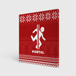 Холст квадратный Новогодний Portal, цвет: 3D-принт