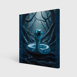 Холст квадратный Цифровая змея, цвет: 3D-принт