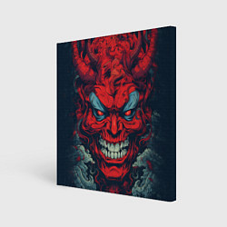 Холст квадратный Red demon Oni, цвет: 3D-принт