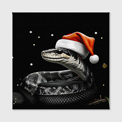 Холст квадратный Змейка в шапочке на темном, цвет: 3D-принт — фото 2