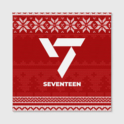 Холст квадратный Новогодний Seventeen, цвет: 3D-принт — фото 2