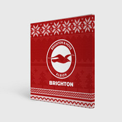 Холст квадратный Новогодний Brighton, цвет: 3D-принт