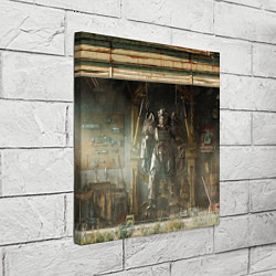 Холст квадратный Fallout - armour garage, цвет: 3D-принт — фото 2