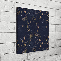 Холст квадратный Карта мародёров Гарри Поттер, цвет: 3D-принт — фото 2