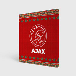 Холст квадратный Ajax new year, цвет: 3D-принт