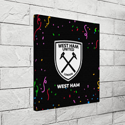 Холст квадратный West Ham конфети, цвет: 3D-принт — фото 2