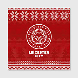 Холст квадратный Новогодний Leicester City, цвет: 3D-принт — фото 2