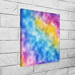 Холст квадратный Радужный паттерн, цвет: 3D-принт — фото 2