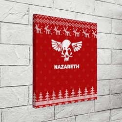 Холст квадратный Новогодний Nazareth с оленями, цвет: 3D-принт — фото 2