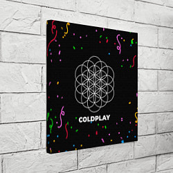 Холст квадратный Coldplay конфети, цвет: 3D-принт — фото 2