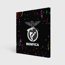 Холст квадратный Benfica конфети, цвет: 3D-принт