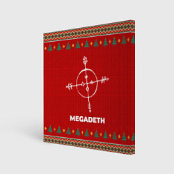 Холст квадратный Megadeth new year, цвет: 3D-принт