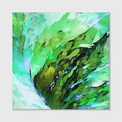 Холст квадратный Зелёная абстракция, цвет: 3D-принт — фото 2