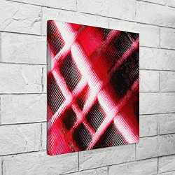 Холст квадратный Красная сеть на чёрном фоне, цвет: 3D-принт — фото 2