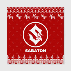 Холст квадратный Новогодний Sabaton с оленями, цвет: 3D-принт — фото 2