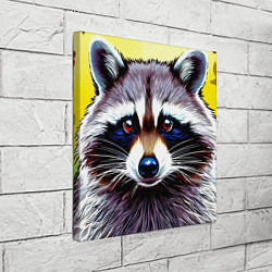 Холст квадратный Голова енота, цвет: 3D-принт — фото 2