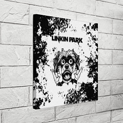 Холст квадратный Linkin Park - рок пес, цвет: 3D-принт — фото 2