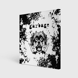 Холст квадратный Garbage - рок пес, цвет: 3D-принт