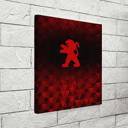 Холст квадратный Peugeot red poly, цвет: 3D-принт — фото 2