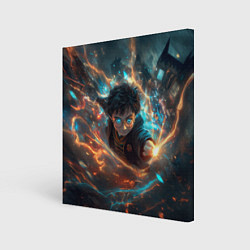 Холст квадратный Гарри Поттер - вихрь магии, цвет: 3D-принт