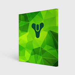 Холст квадратный Destiny green poly, цвет: 3D-принт