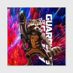 Холст квадратный Стражи галактики - Ракета, цвет: 3D-принт — фото 2