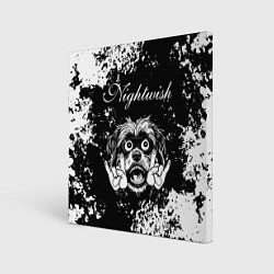 Холст квадратный Nightwish рок пес, цвет: 3D-принт