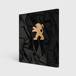 Холст квадратный Peugeot golden poly, цвет: 3D-принт