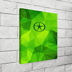 Холст квадратный JAC green poly, цвет: 3D-принт — фото 2