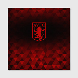 Холст квадратный Aston Villa red poly, цвет: 3D-принт — фото 2