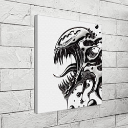 Холст квадратный Свирепая морда Венома - ядовитая слизь, цвет: 3D-принт — фото 2