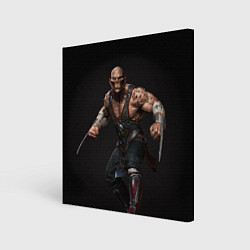 Холст квадратный Mortal kombat - baraka, цвет: 3D-принт