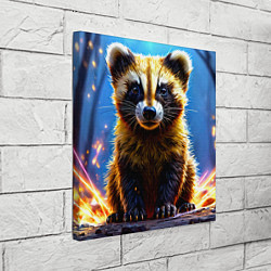 Холст квадратный Росомаха в искрах, цвет: 3D-принт — фото 2