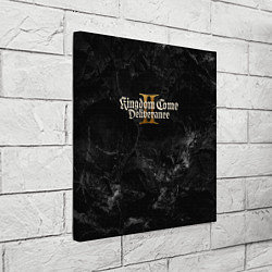 Холст квадратный Kingdom Come Deliverance 2 dark logo, цвет: 3D-принт — фото 2