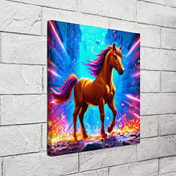 Холст квадратный Лошадь в ярких лучах, цвет: 3D-принт — фото 2