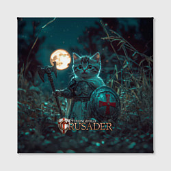 Холст квадратный Stronghold Crusader котенок рыцарь, цвет: 3D-принт — фото 2