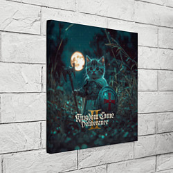 Холст квадратный Kingdom Come Deliverance 2 котенок рыцарь, цвет: 3D-принт — фото 2