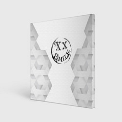 Холст квадратный Avril Lavigne white poly, цвет: 3D-принт